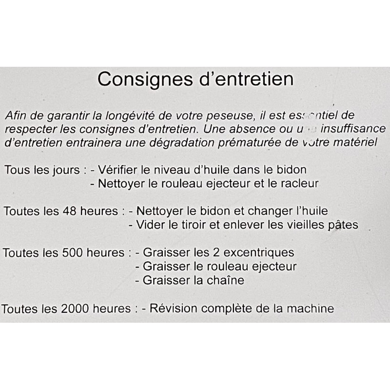 Gecoma - Peseuse bouleuse PB 110